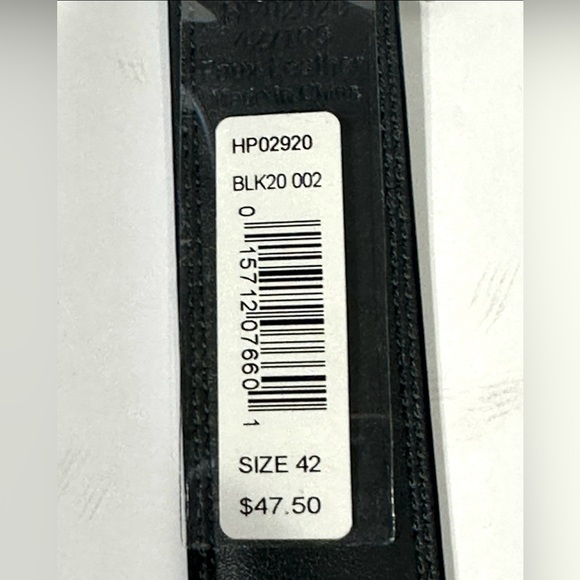 Perry Ellis Mens NEW Black Reversible Dress Belt Men's Sz 42 Faux Leather - Picture 9 of 10